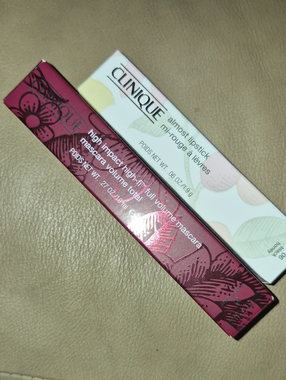 Clinique Almost Lipstick in Black Honey & High Impact Mascara Nwt